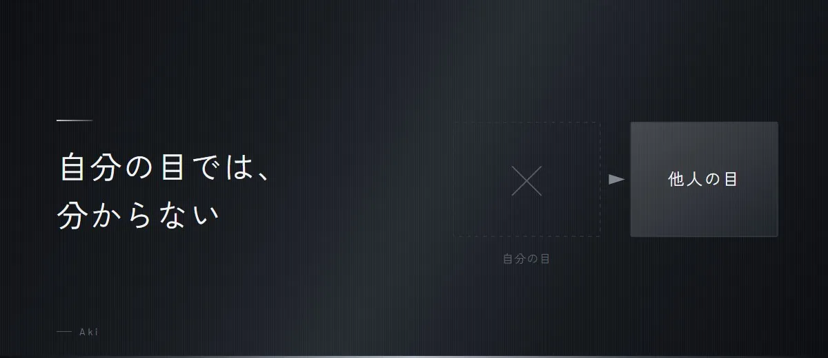 似合うかどうかは、自分の目では分からない（図）
